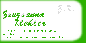zsuzsanna klekler business card
